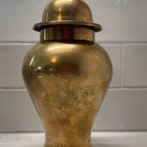 Elegant Brass Ginger Jar/Temple Urn
